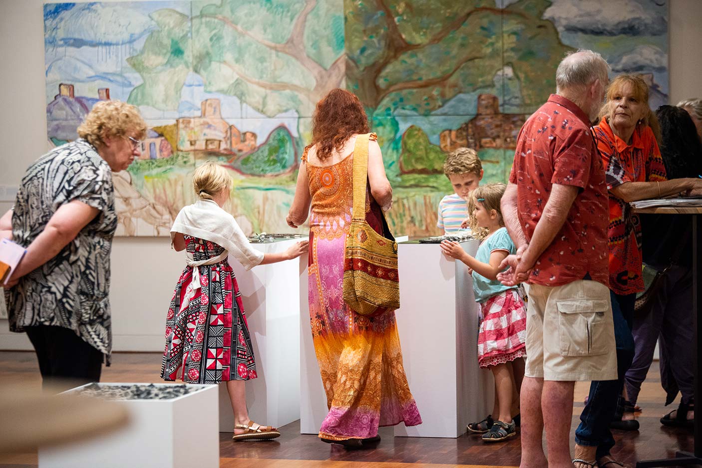 People in an art gallery