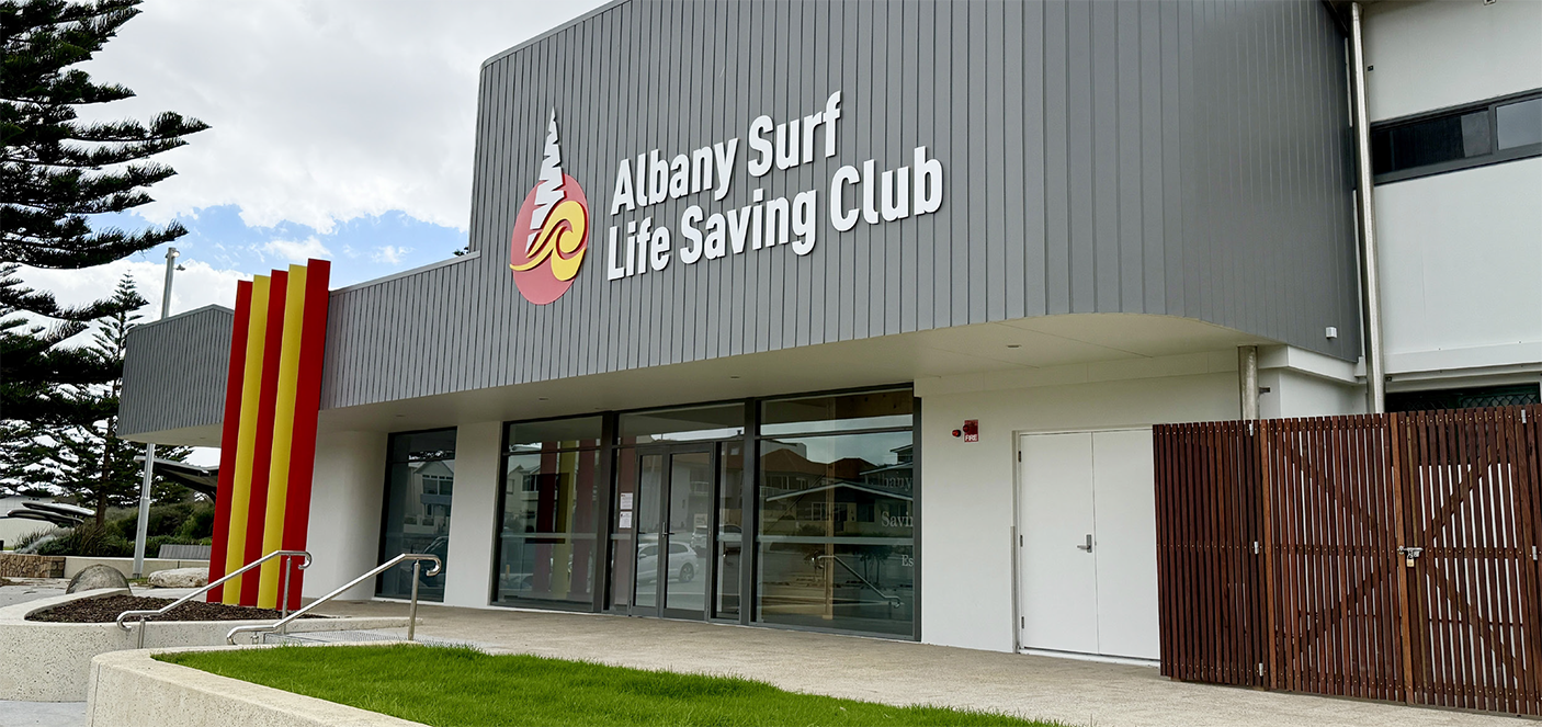 The exterior of the newly renovated Albany Surf Life Saving Club